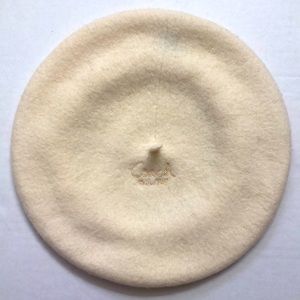 Coach Beige Lambs Wool Beret, Size M/L